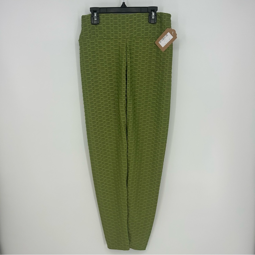 New Mix Green Textured Leggings - Women’s Size L/XL